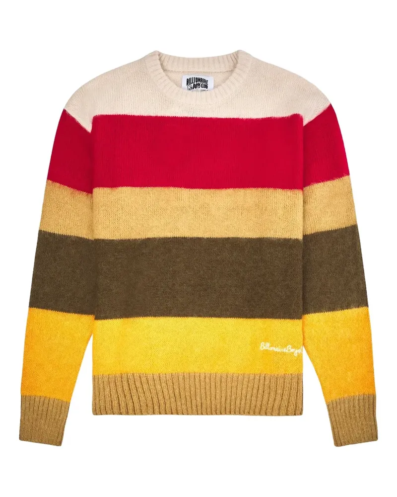 Billionaire Boys Club striped-pattern logo-embroidered sweater - Gelb Gelb