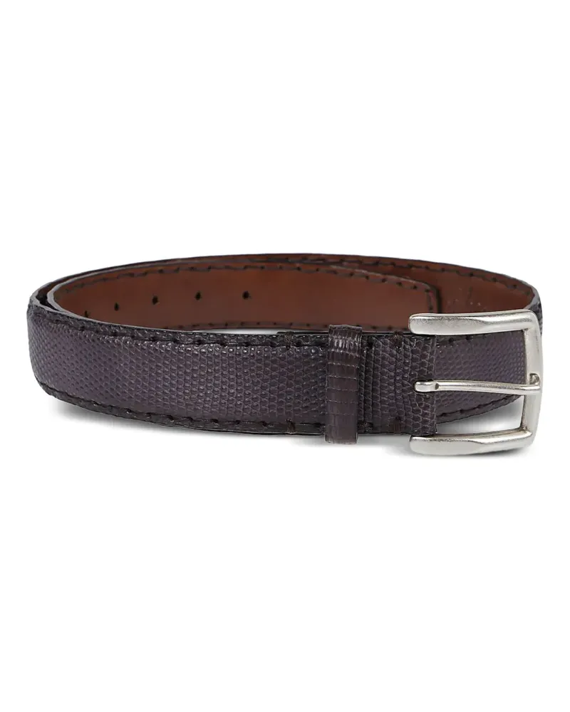 Reptile's House embossed leather belt - Violett Violett