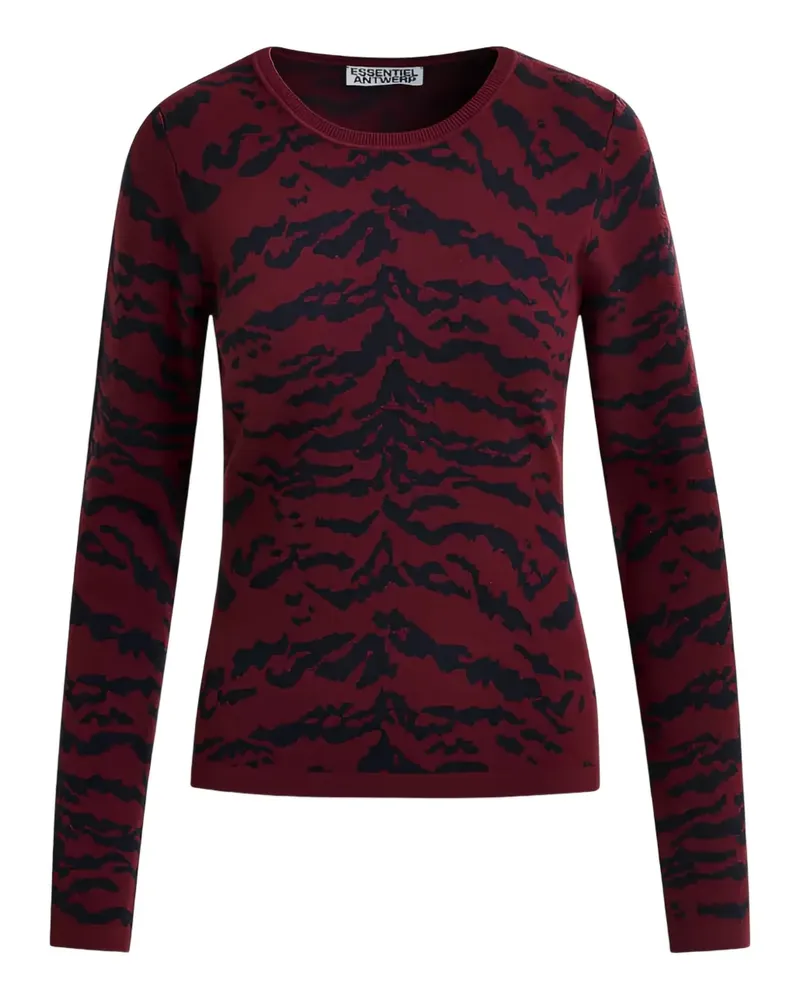 Essentiel tiger-print top - Rot Rot