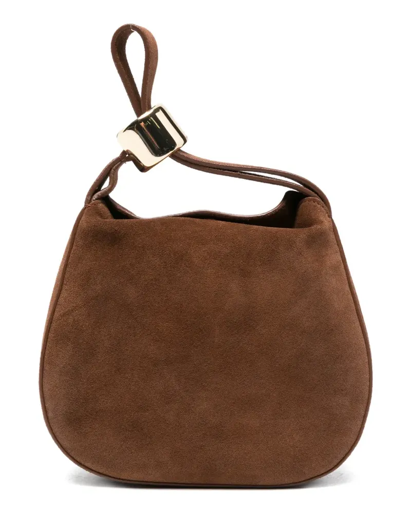 Semicouture mini Baily suede tote bag - Braun Braun