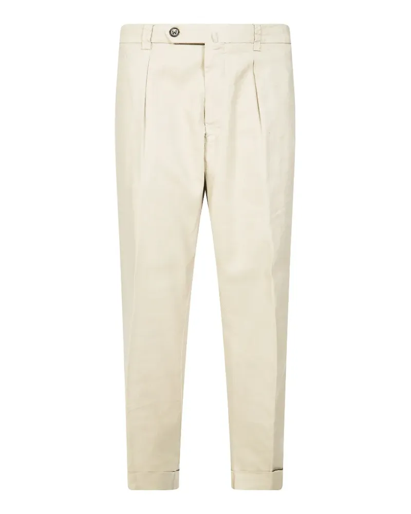 Berwich pleated turn-up trousers - Nude Nude