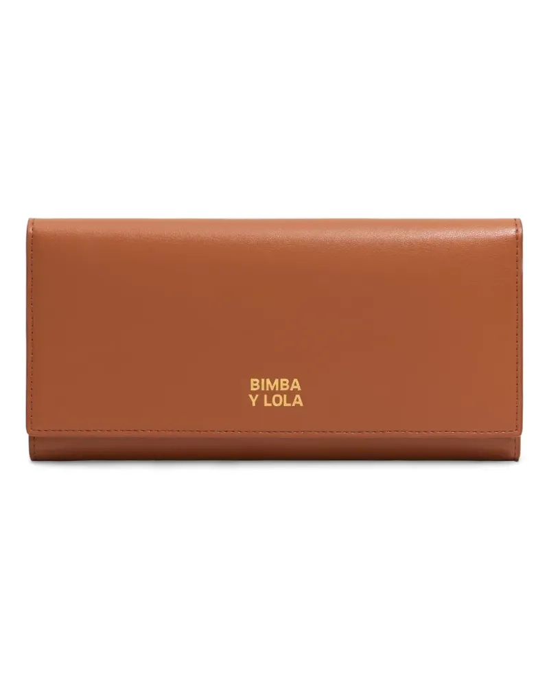 BIMBA Y LOLA Portemonnaie mit Logo-Stempel - Braun Braun