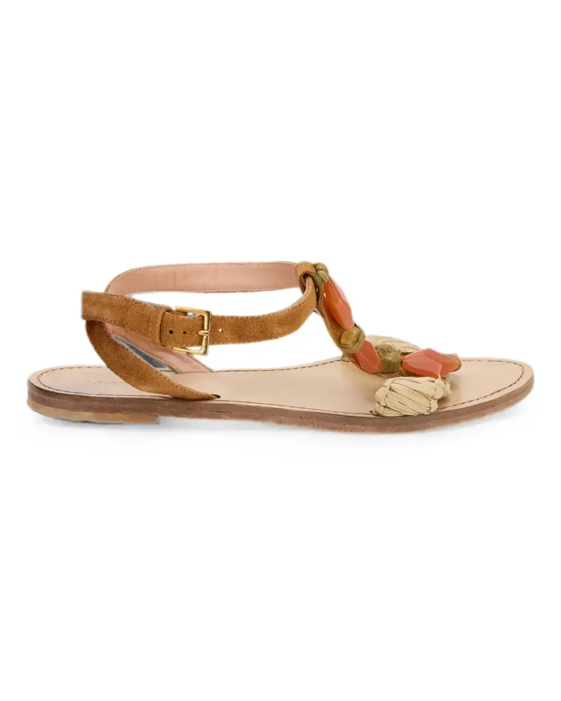 Alberta Ferretti Verzierte Sandalen - Braun Braun