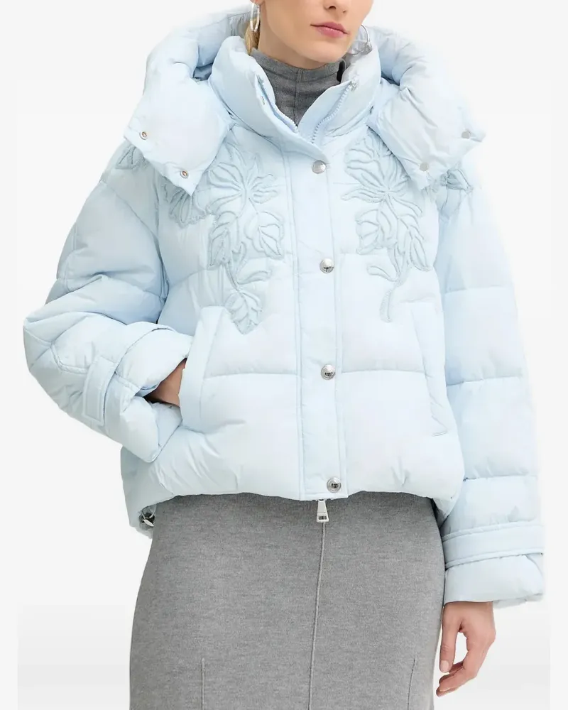 Ermanno Scervino embroidered puffer jacket - Blau Blau