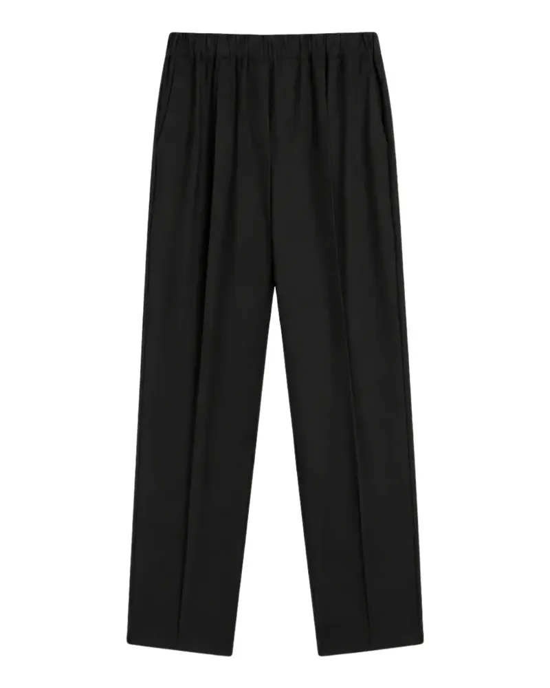 Semicouture Alfie Hose mit elastischem Bund und Bügelfalten - Schwarz Schwarz