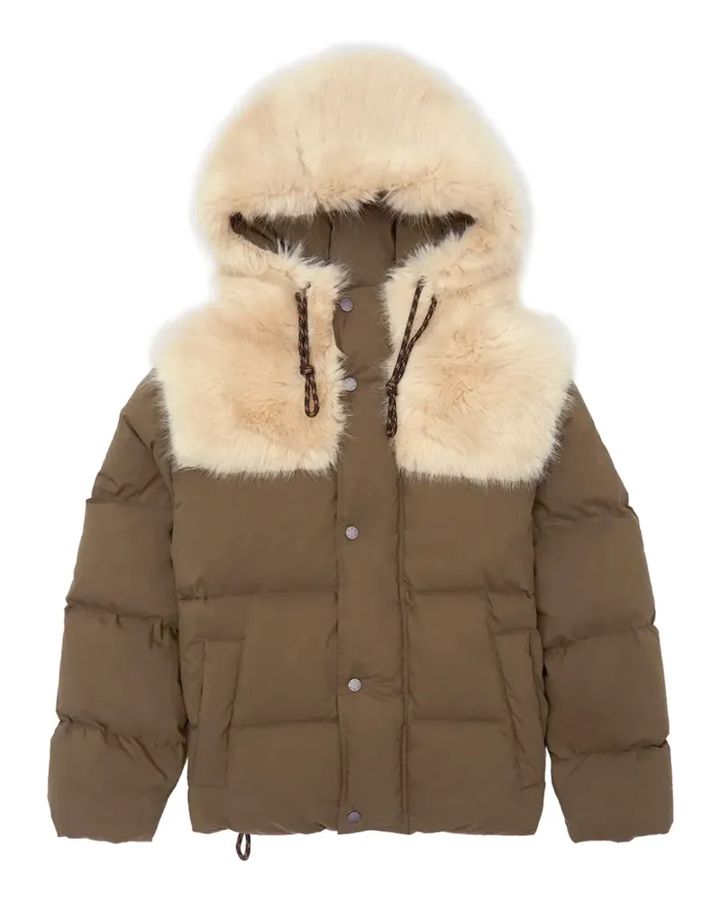 Ports V faux-fur trim puffer jacket - Grün Grün