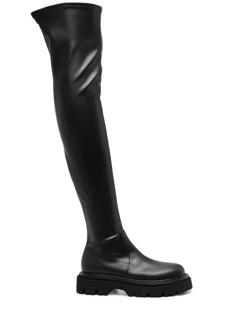 Casadei Overknee-Stiefel - Schwarz Schwarz