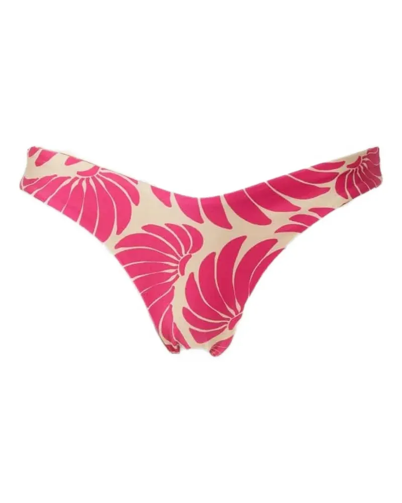 FARM Rio banana-print reversible bikini bottoms - Nude Nude