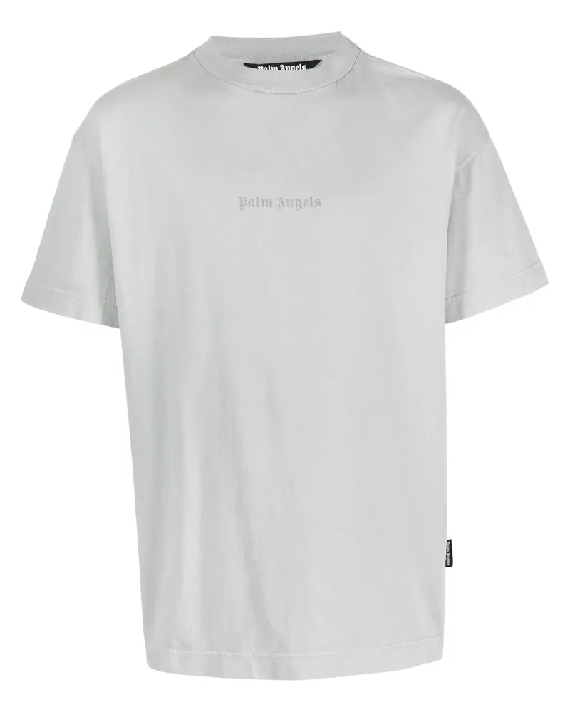 Palm Angels T-Shirt mit gespiegeltem Logo - Grau Grau