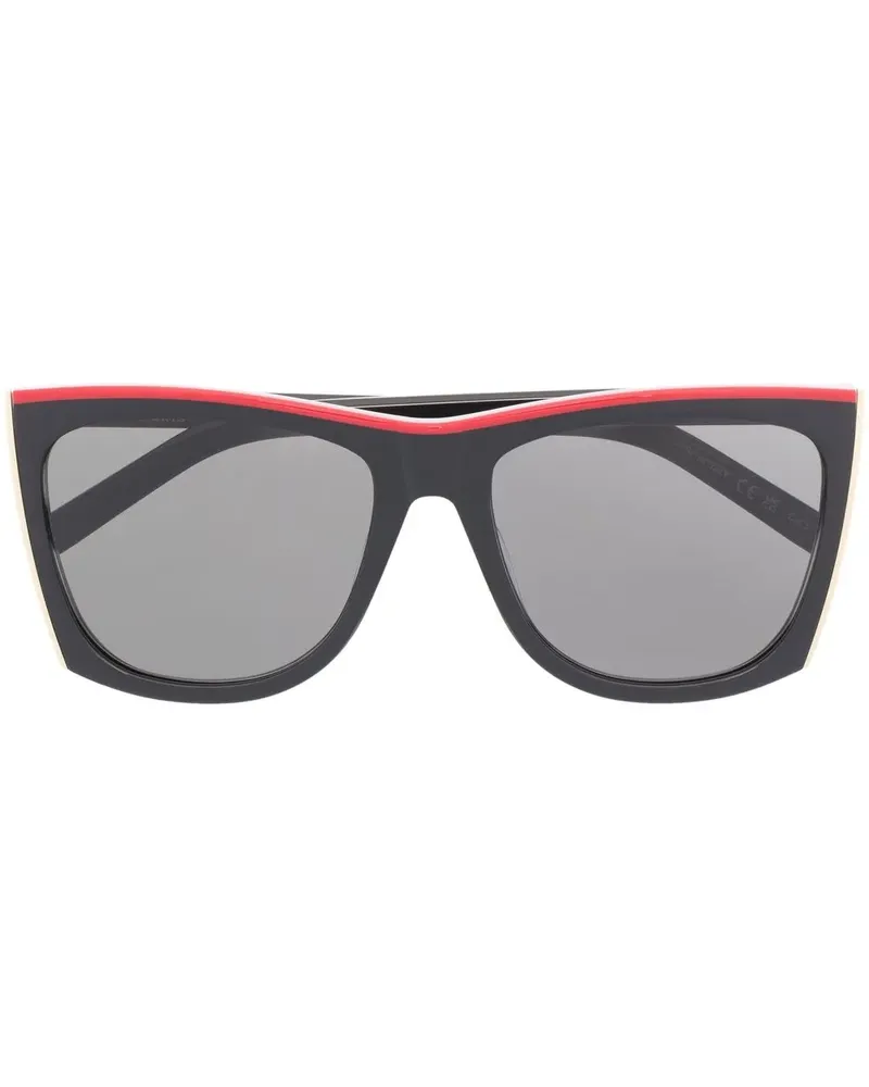 Saint Laurent Sonnenbrille mit Cat-Eye-Gestell - Schwarz Schwarz