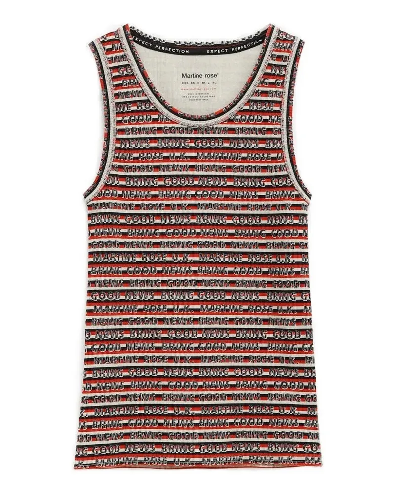 Martine Rose striped-pattern vest - Schwarz Schwarz