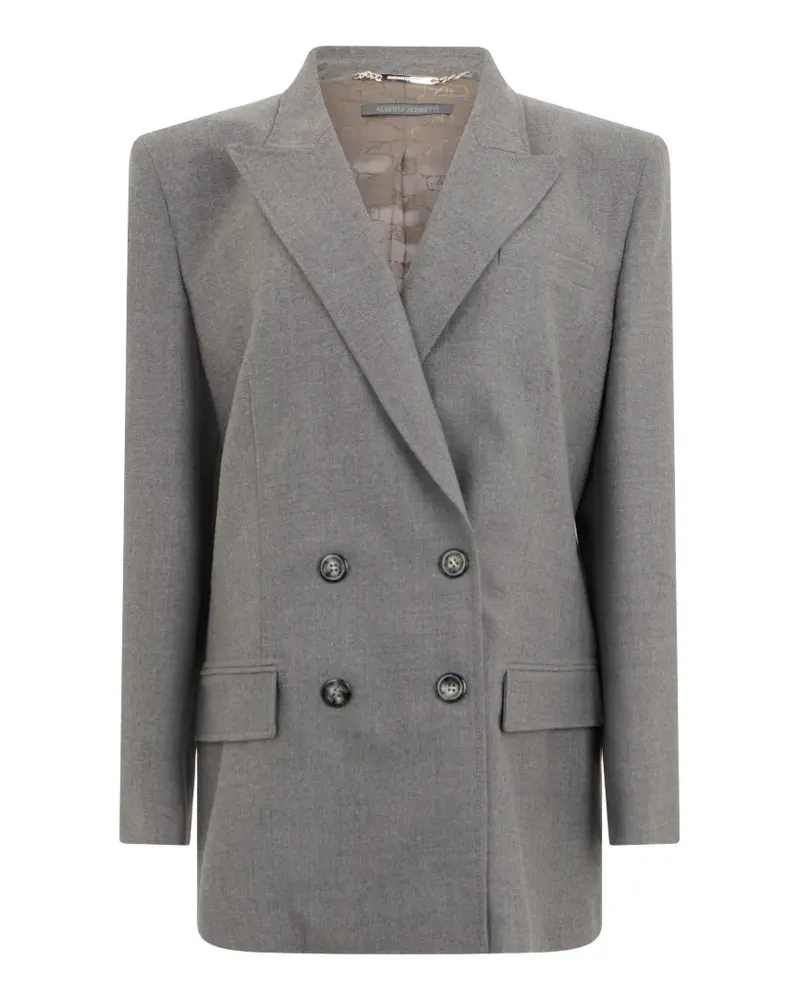 Alberta Ferretti double-breasted structured-shoulder blazer - Grau Grau