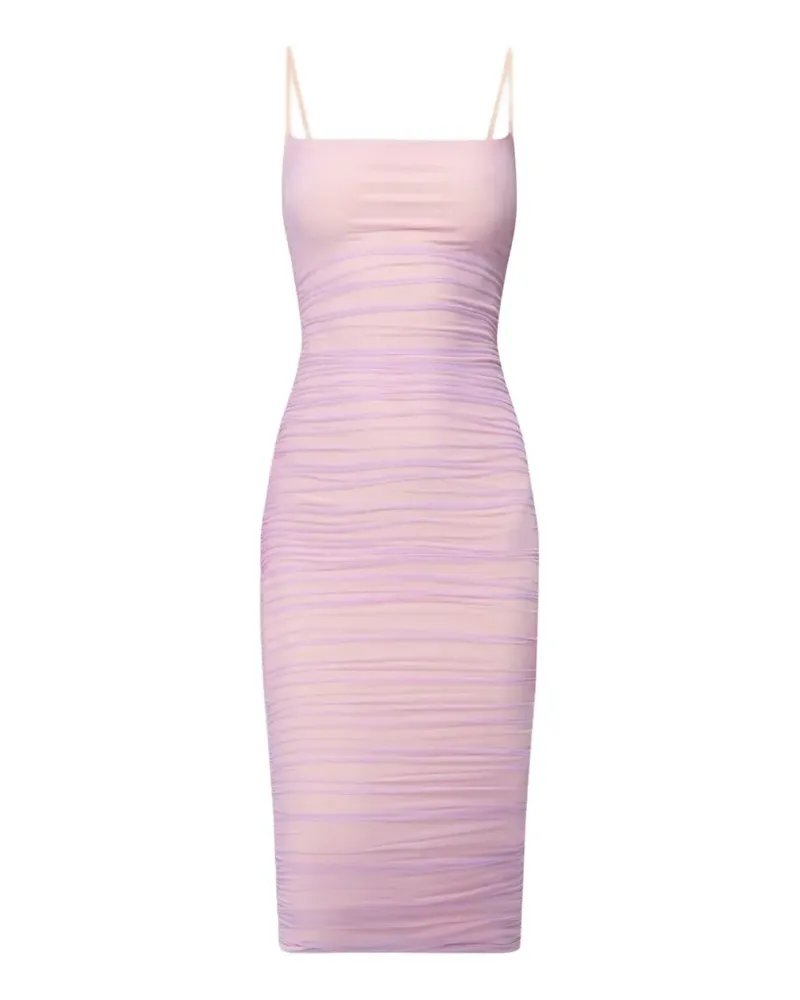Hervé Léger The Zia ruched midi dress - Rosa Rosa