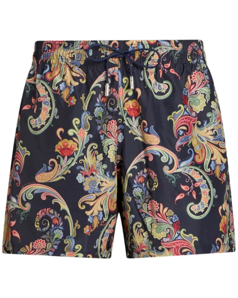 Etro Badeshorts mit Paisley-Print - Blau Blau