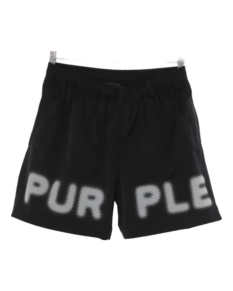PURPLE BRAND P504 Wordmark Shorts - Schwarz Schwarz