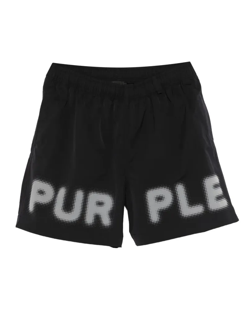 PURPLE BRAND P504 Wordmark Shorts - Schwarz Schwarz