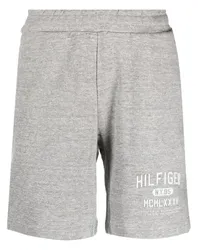 Tommy Hilfiger Joggingshorts mit Logo-Print Grau