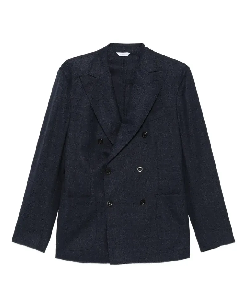 Boglioli Doppelreihige Jacke mit Tasche - Blau Blau