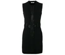zipped fitted dress - Schwarz