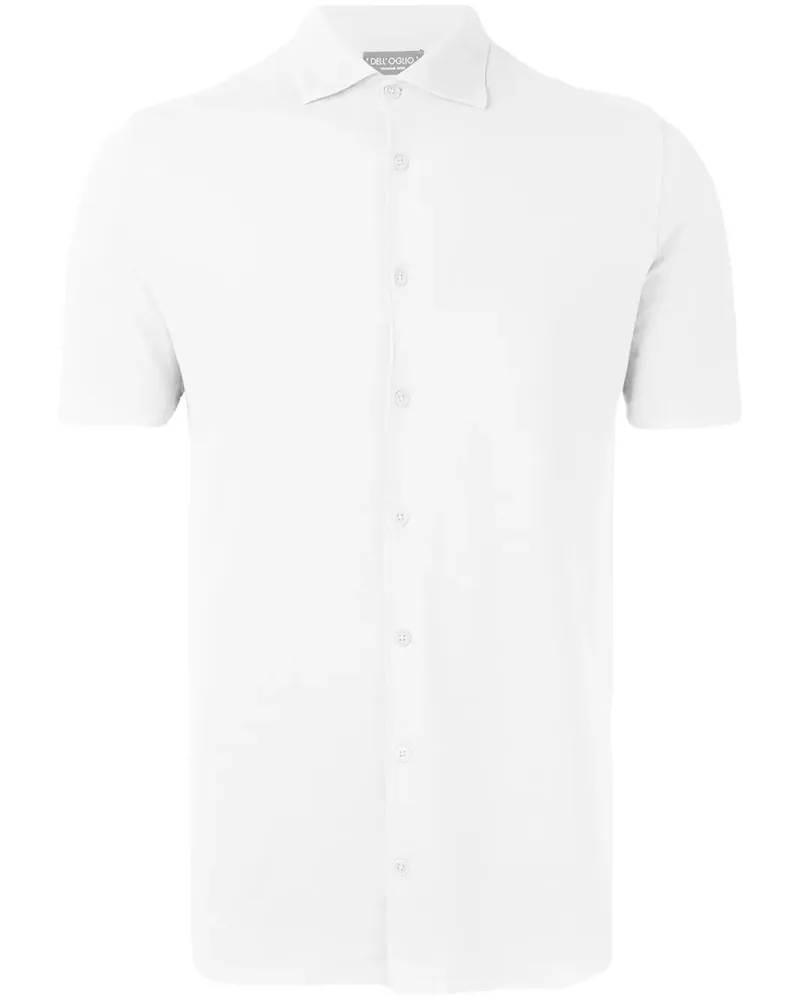 Dell'oglio Gestricktes Poloshirt - Weiß Weiß