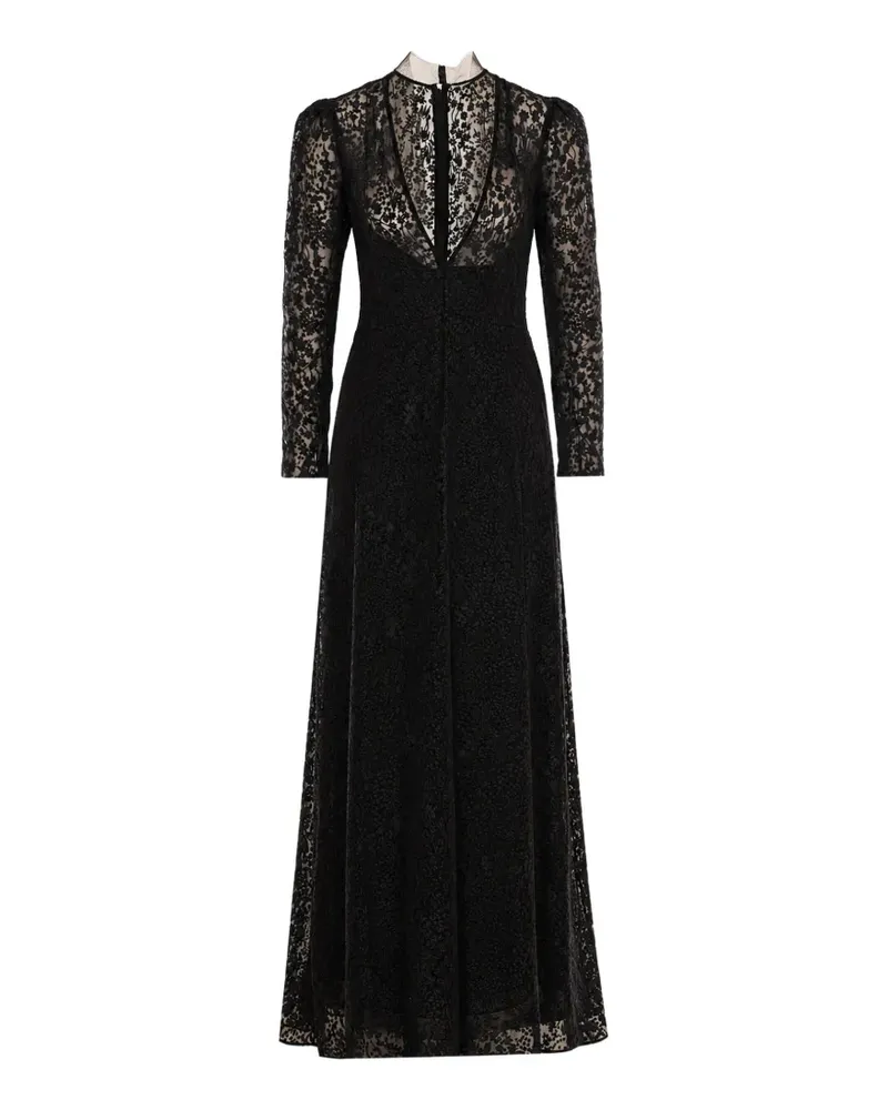 Fendi black Millefiori devoré velvet dress - Schwarz Schwarz