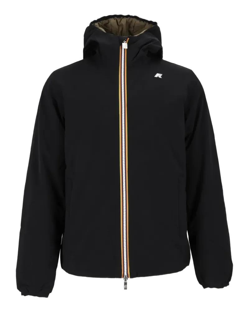 K-Way Wendbare Kapuzenjacke - Schwarz Schwarz