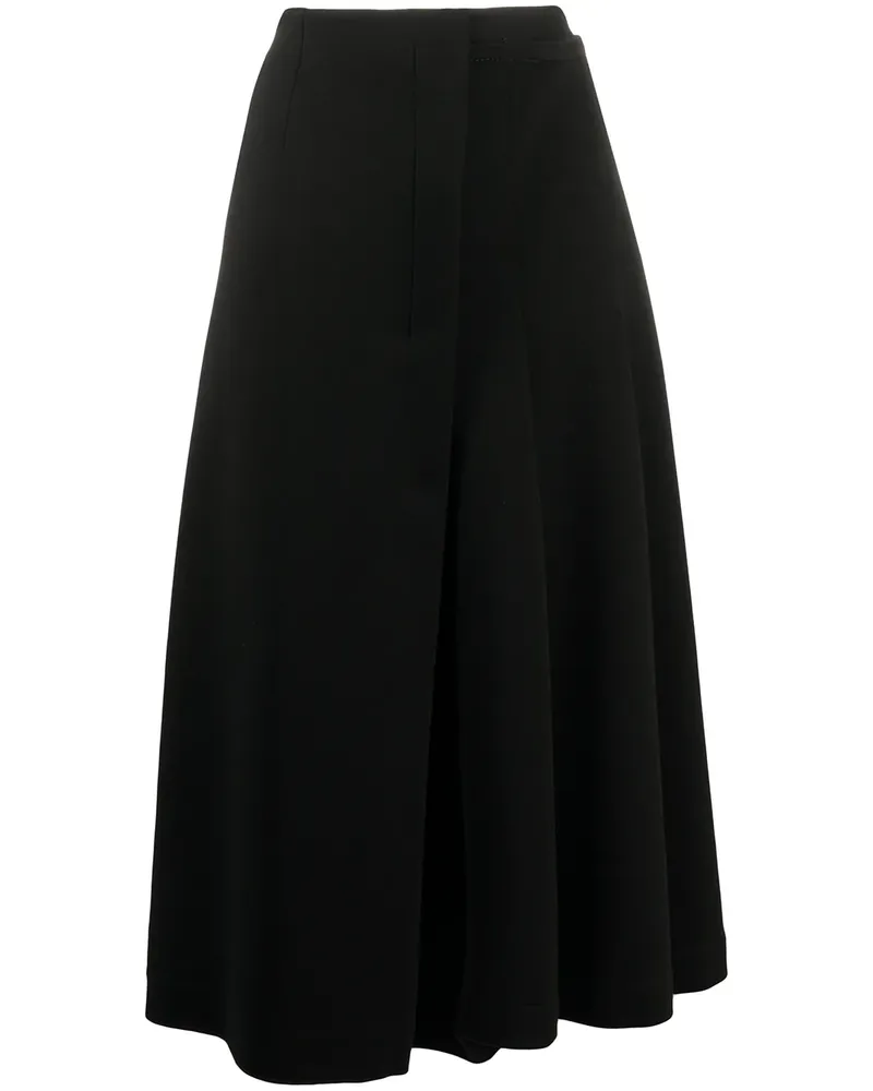 Marni Asymmetrischer Faltenrock - Schwarz Schwarz