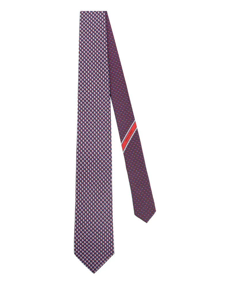 Ferragamo Gemusterte Krawatte - Blau Blau