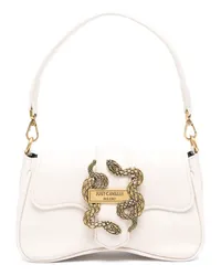 Just Cavalli Schultertasche mit Logo-Schnalle Nude