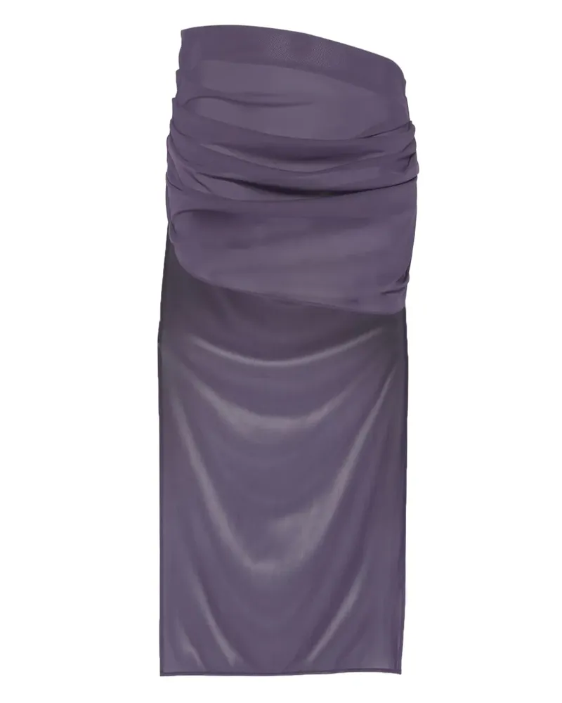Alex Perry Geraffter Mesh-Minirock - Violett Violett