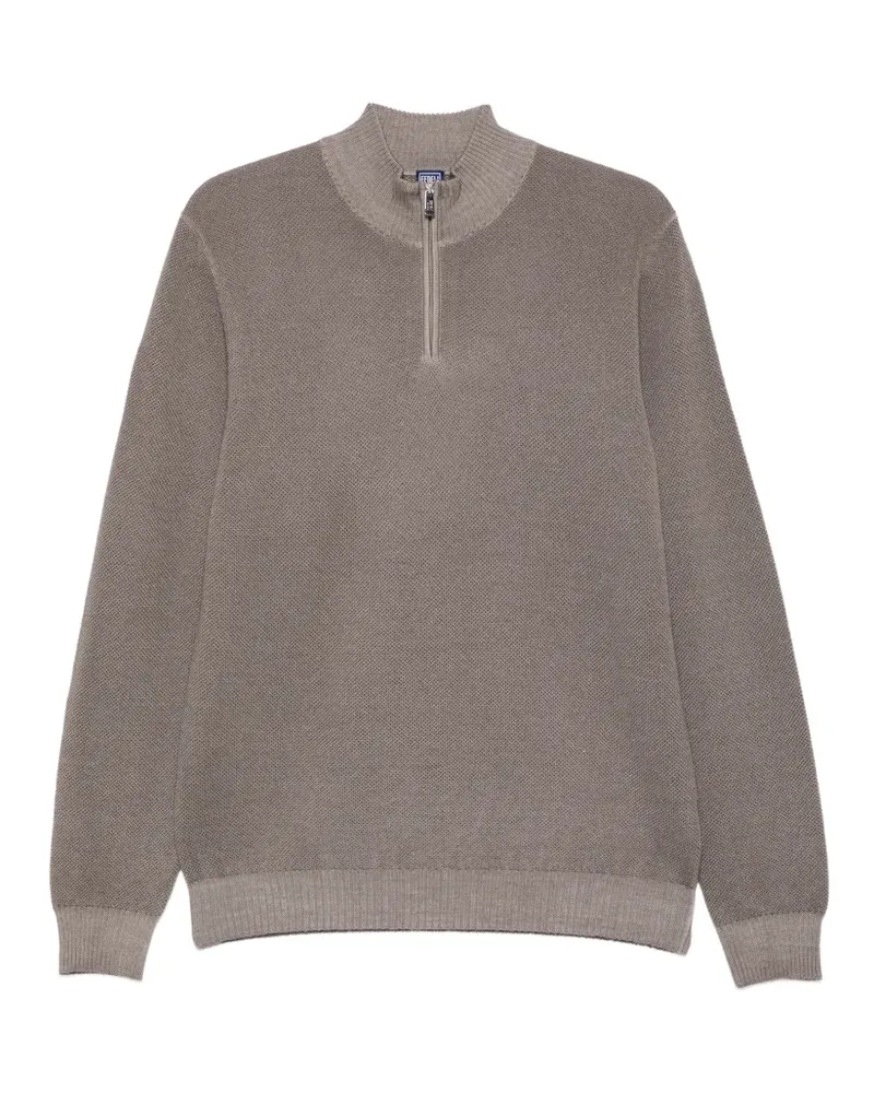 Fedeli Pullover mit kurzem Reißverschluss - Nude Nude