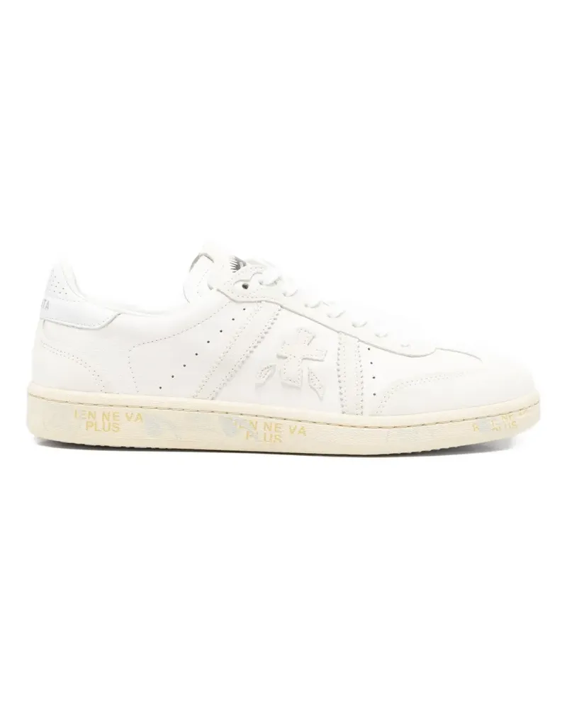 Premiata perforated leather sneakers - Nude Nude