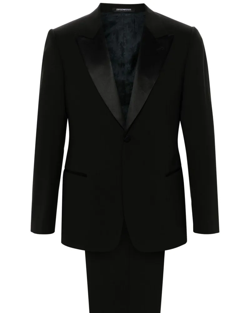 Emporio Armani Einreihiger Anzug - Schwarz Schwarz