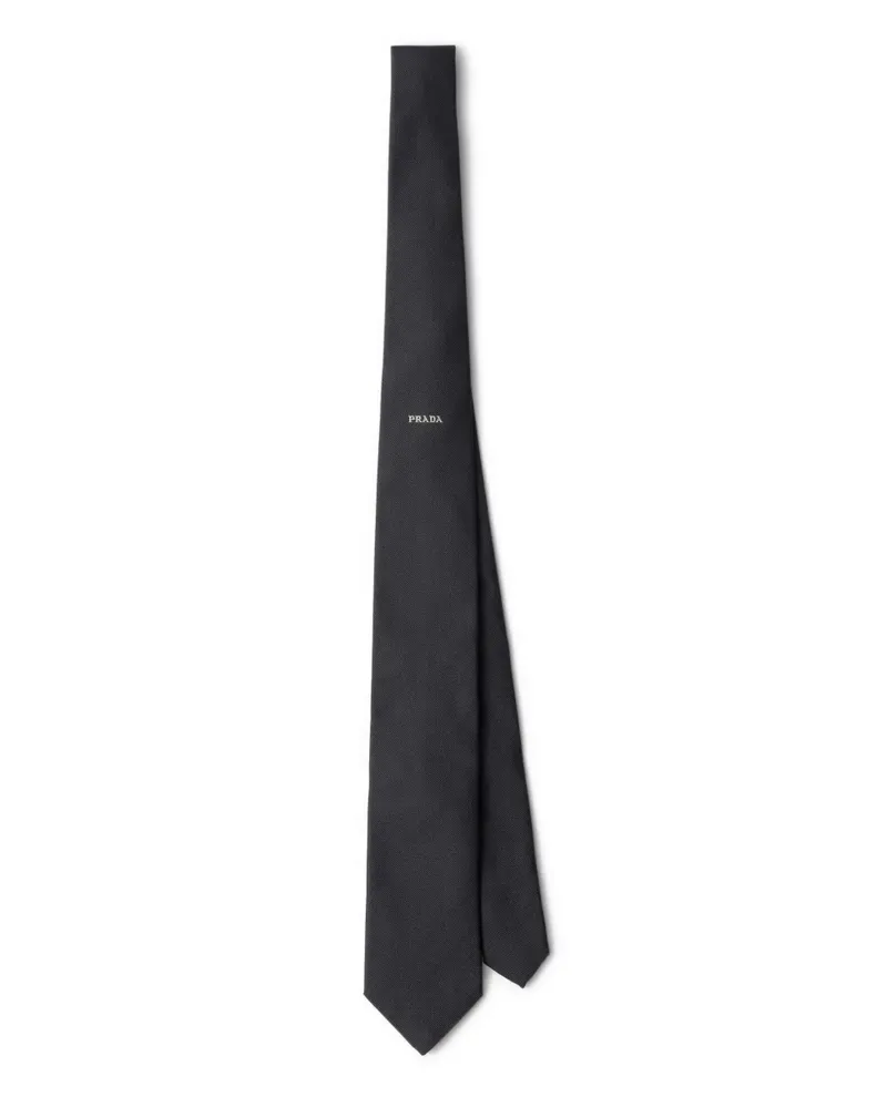 Prada Seidenkrawatte mit 7cm - Grau Grau