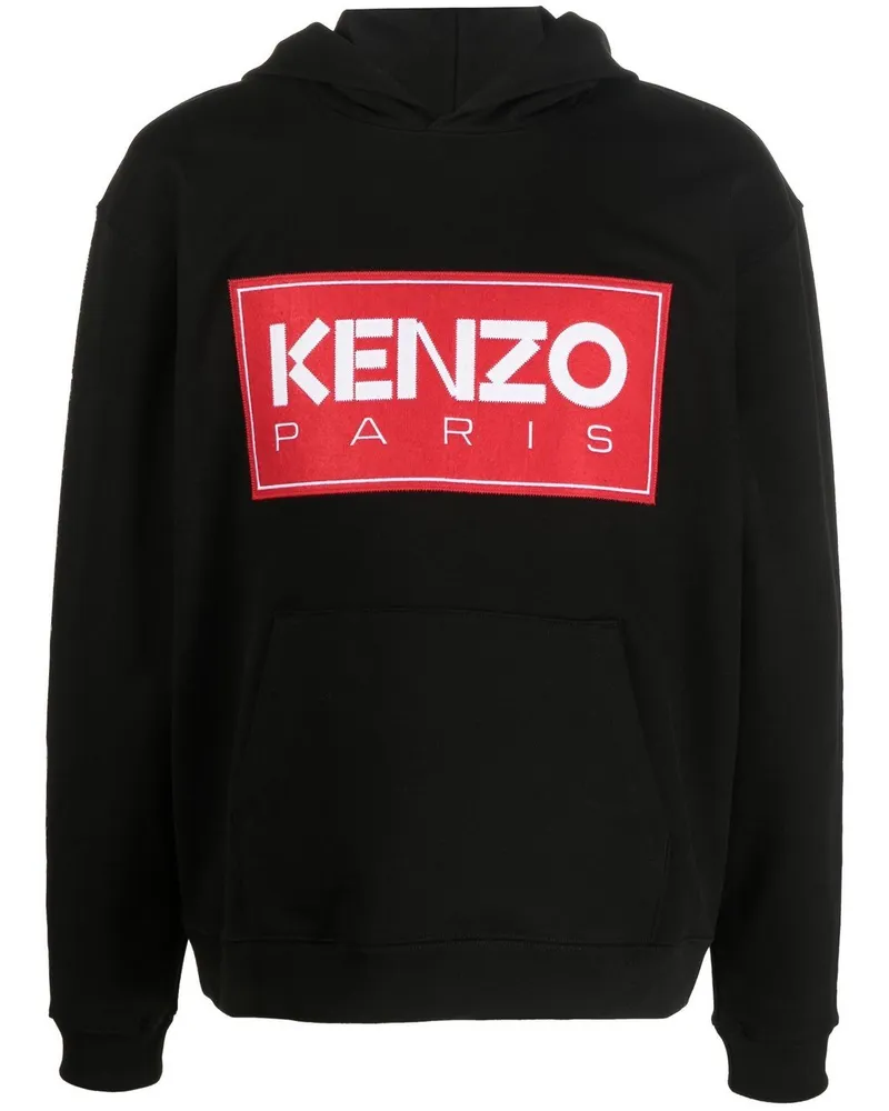 Kenzo Hoodie mit Logo-Print - Schwarz Schwarz