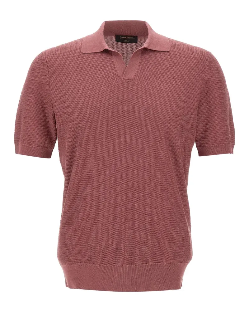 Gran Sasso V-neck T-shirt - Rosa Rosa