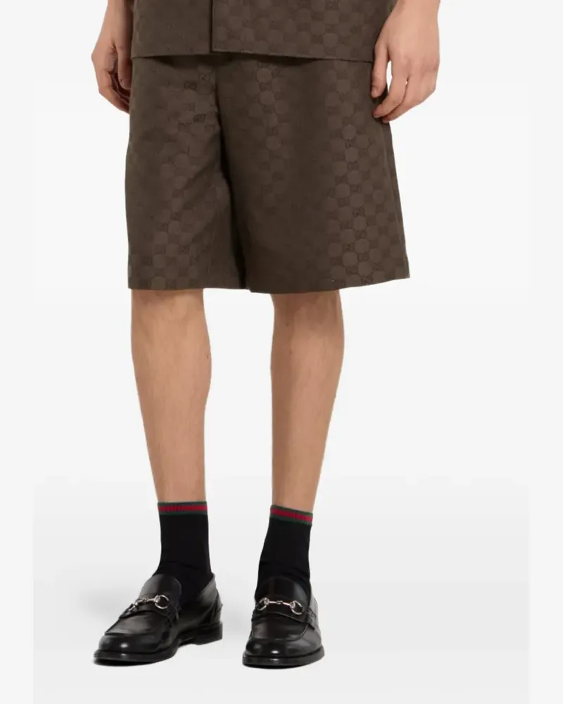 Gucci GG monogram shorts - Braun Braun