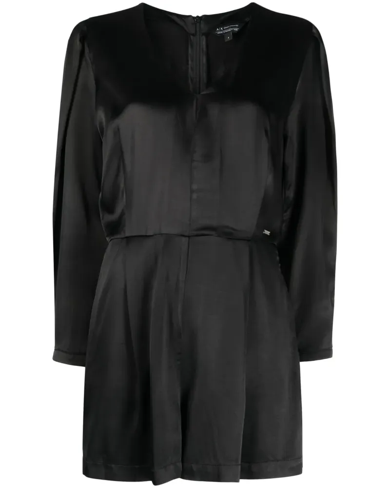 Armani Exchange Oberteil mit Satin-Finish - Schwarz Schwarz