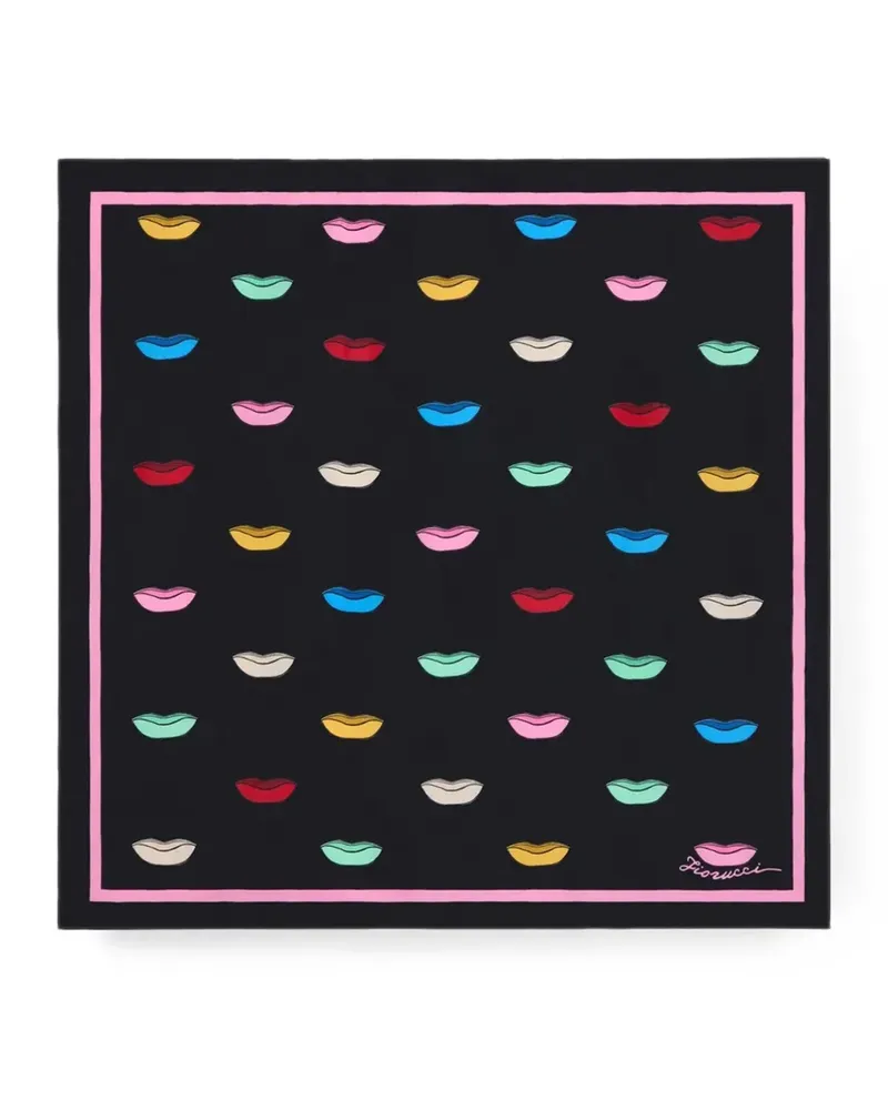 Fiorucci Lips scarf - Schwarz Schwarz