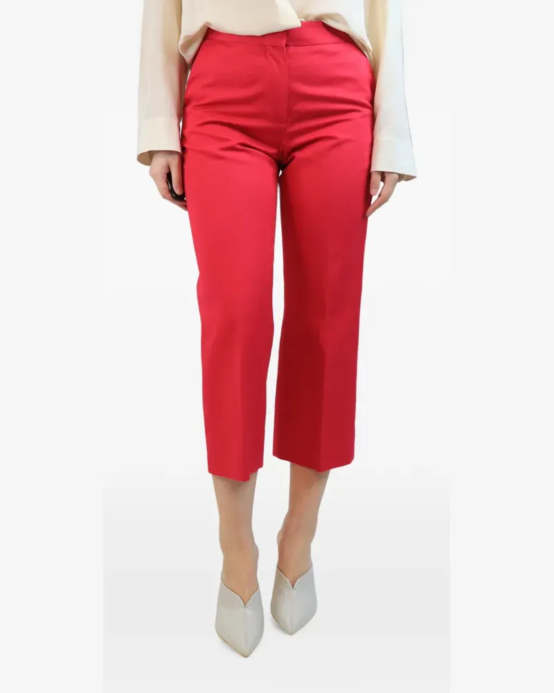 MSGM cropped straight-leg trousers - Rosa Rosa