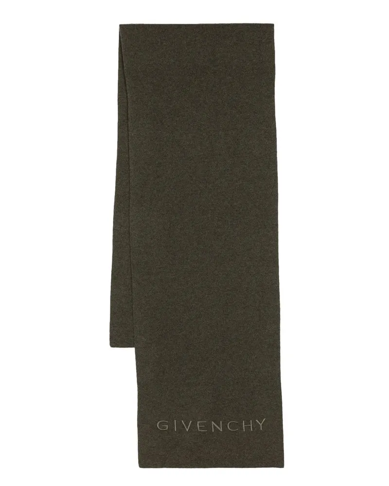 Givenchy Schal mit Logo-Stickerei - Grün Grün