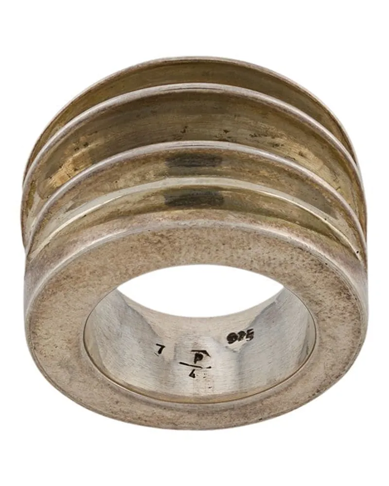 Parts Of Four Foldform Crescent' Ring - Silber Silber