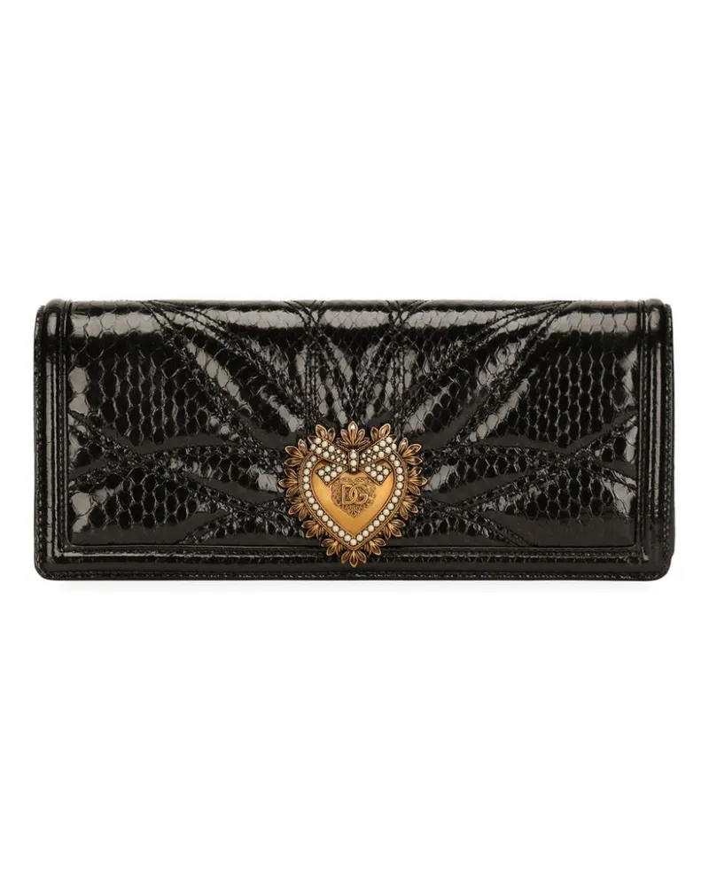 Dolce & Gabbana Devotion Schultertasche mit Herz - Schwarz Schwarz