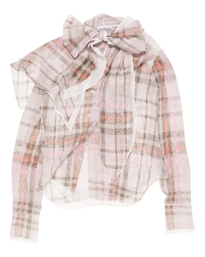 Acne Studios Karierte Chiffonbluse - Rosa Rosa