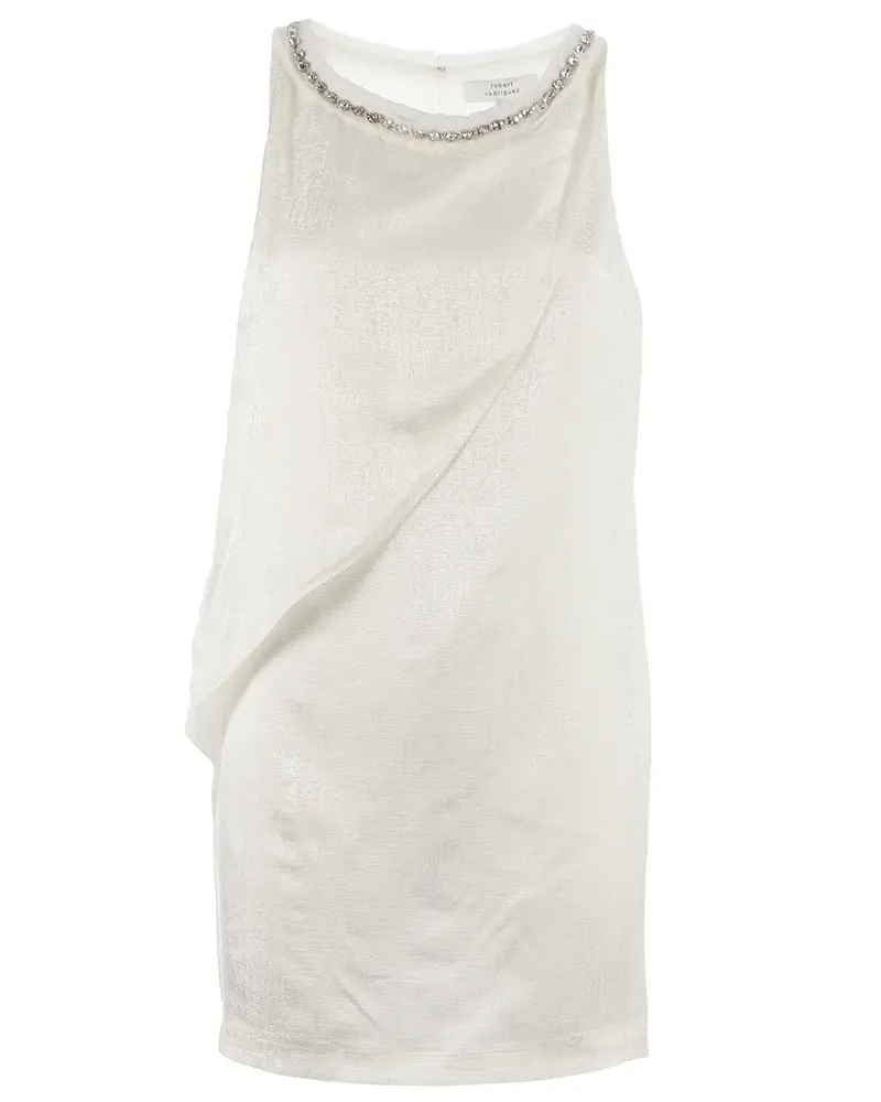 Robert Rodriguez gem detail shift dress - Weiß Weiß