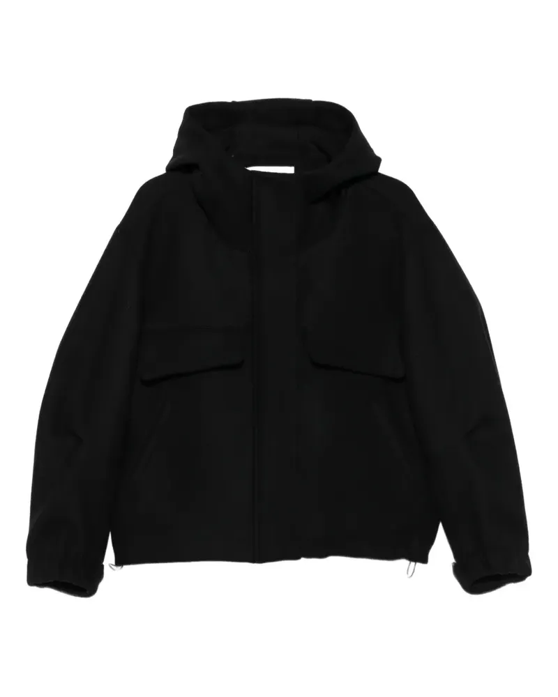 TELA hooded zip-up jacket - Schwarz Schwarz