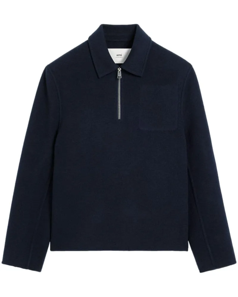 AMI Paris Jacke mit Reißverschluss - Blau Blau