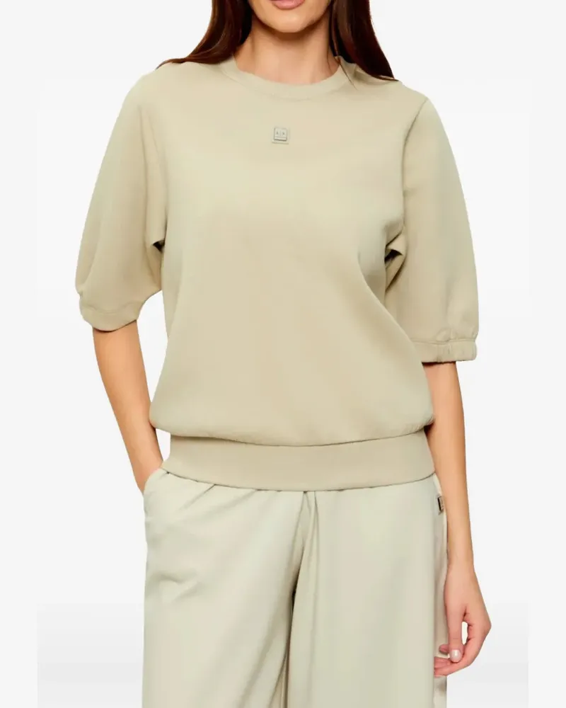 Armani Exchange Sweatshirt mit Logo-Patch - Nude Nude