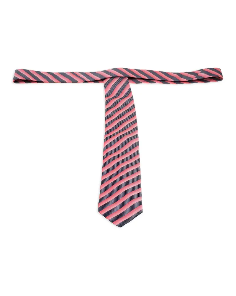 HUGO BOSS Krawatte mit diagonalen Streifen - Rot Rot