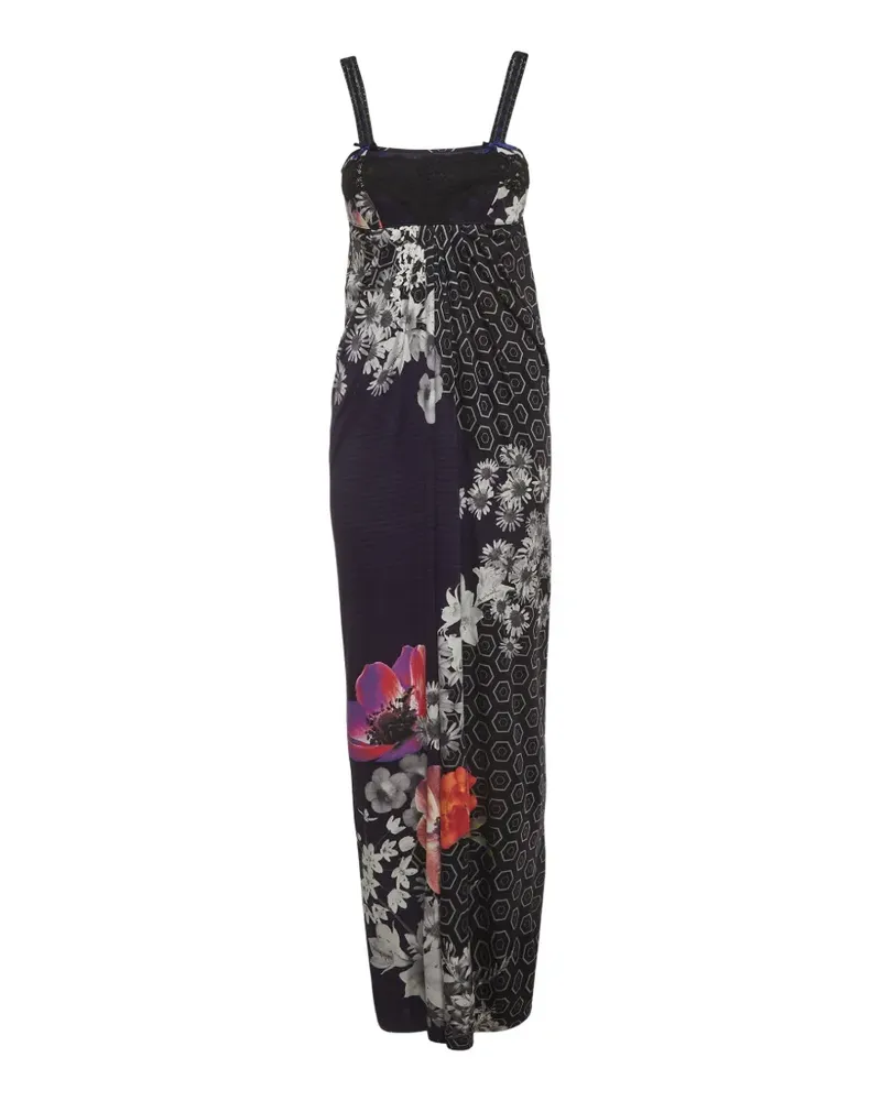 Roberto Cavalli patchwork floral-print maxi dress - Schwarz Schwarz